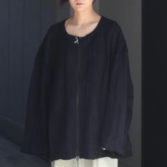 【残り一点】ブラッシュドフレンチテリージップカーディガン