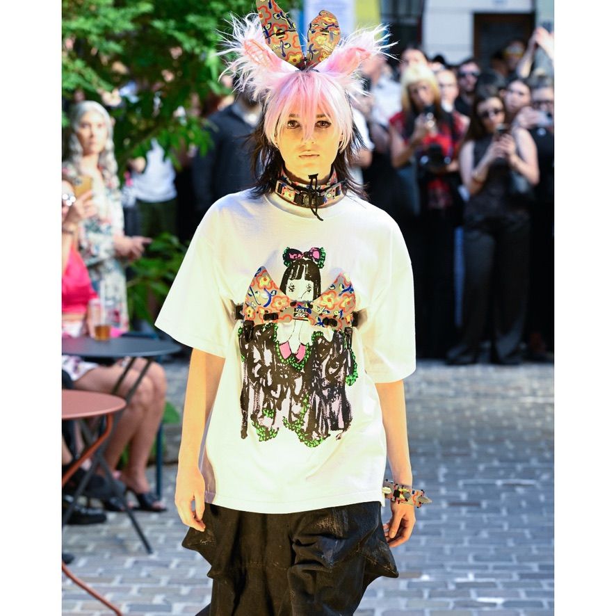 【残り一点】Louise Ribbon T-Shirt Bio Washed