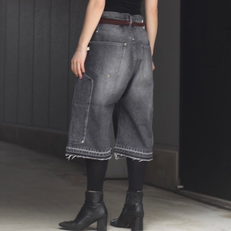 【残り一点】Newcommune Aged Baggy Denim Shorts