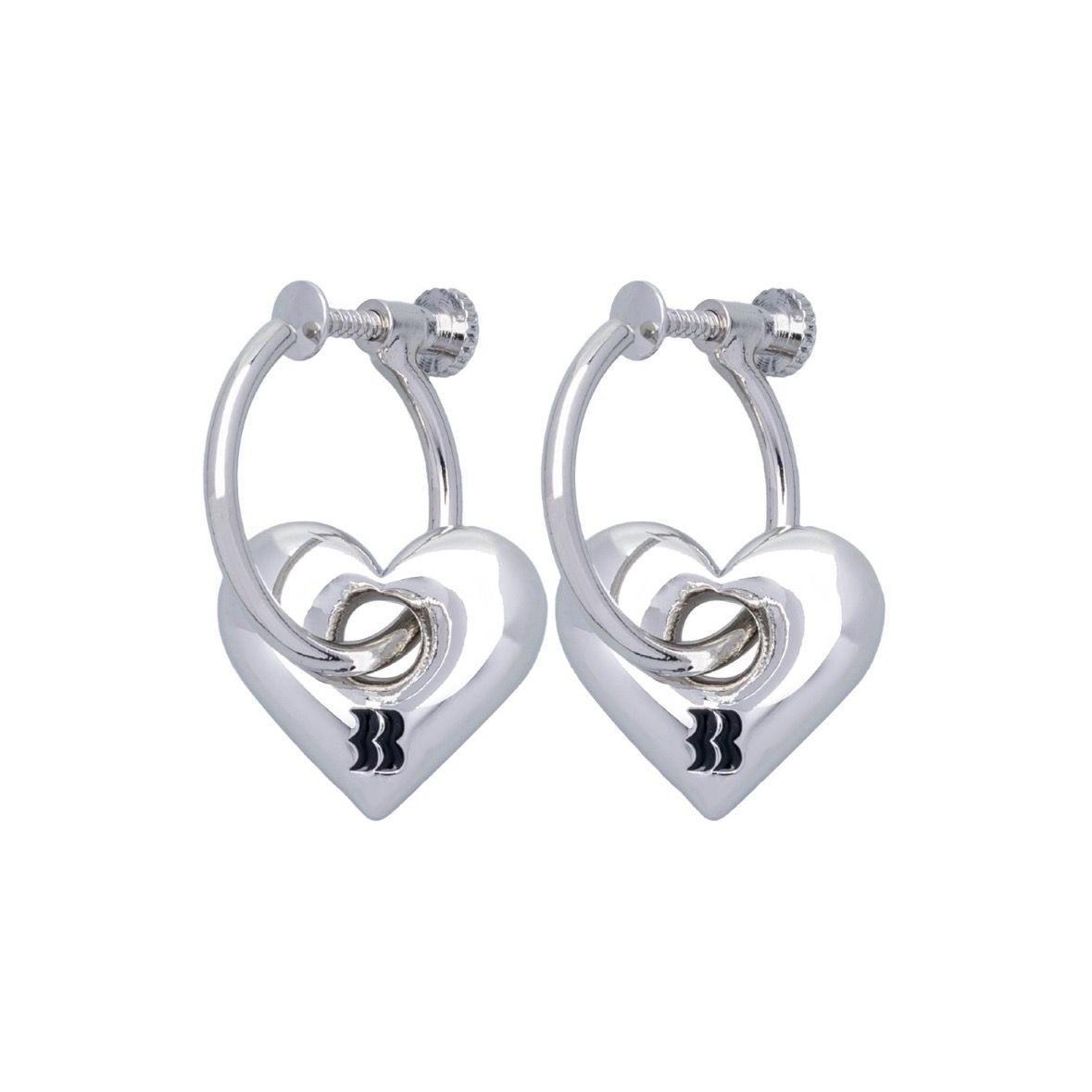 【残り一点】BB Logo Earrings(SILVER_両耳用)