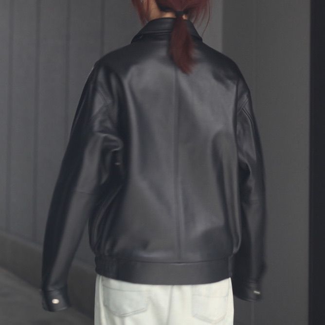 【再販売通知受付可能】Goat Leather Drizzler Jacket