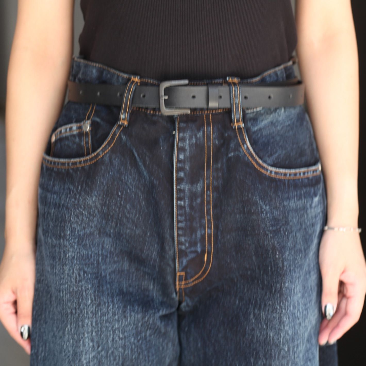 【残りわずか】3D Twisted Wide Leg Jeans