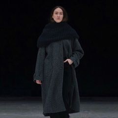 【残り一点】Herringbone Bonding Tweed Big Balmacaan Coat