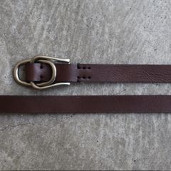 【再販売通知受付可能】Double Buckle Leather Belt