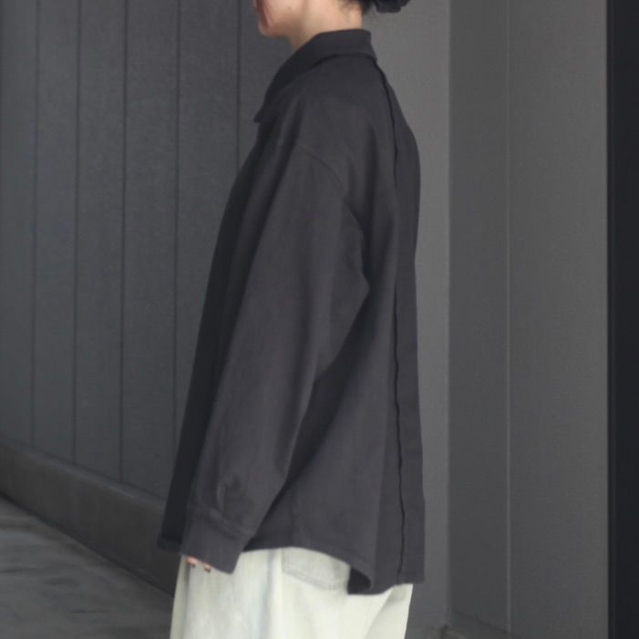 【残り一点】ヘビーコットンガーメントダイL/Sポロシャツ