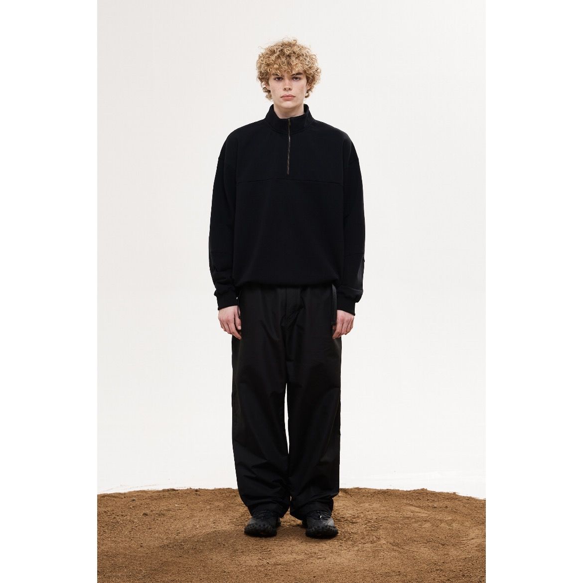 【残り一点】Bio Washed Easy Half Zip Sweat Shirts