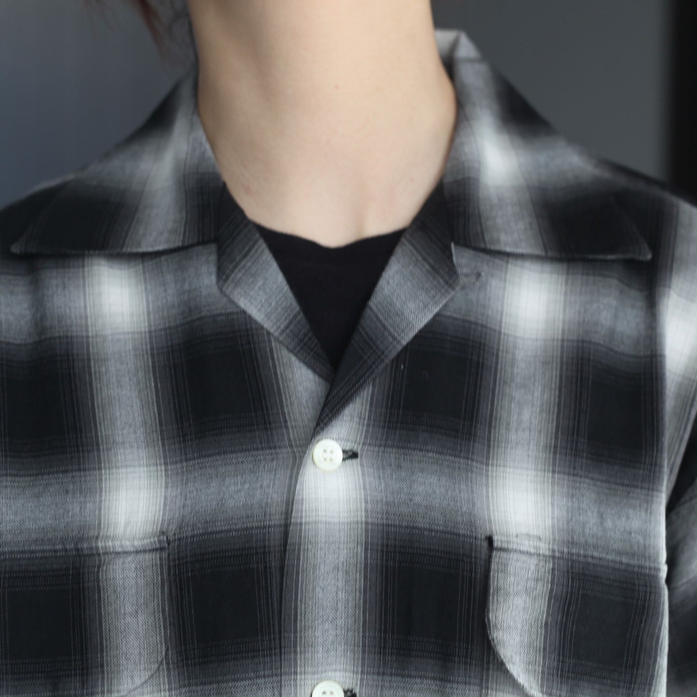 【残り一点】Ombre Check Short Sleeve Shirt