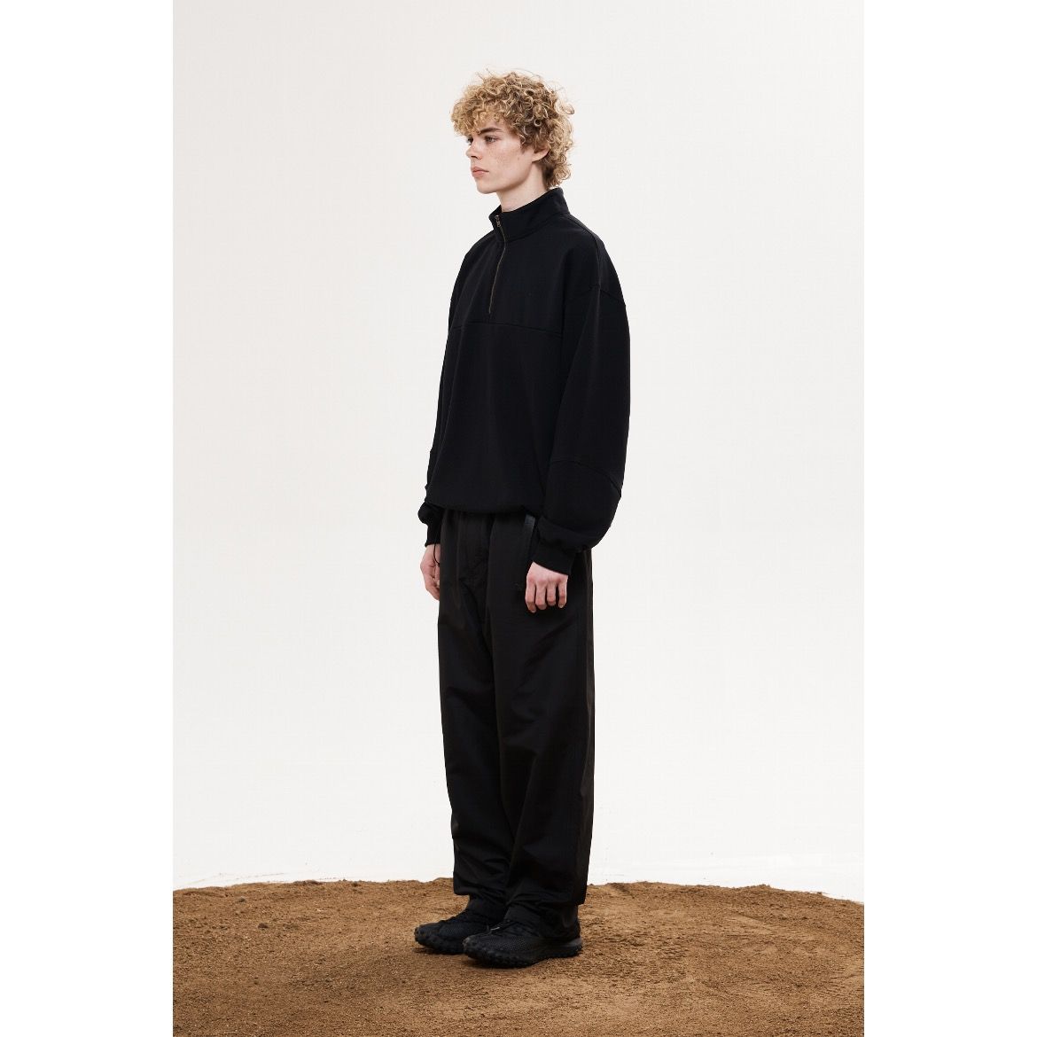 【残り一点】Bio Washed Easy Half Zip Sweat Shirts