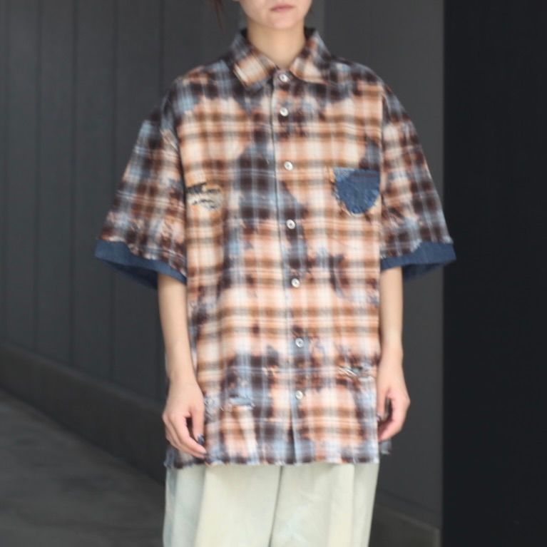 【残り一点】Short Sleeve Shirt in Decayed Check