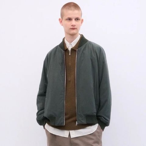 【残り一点】Fibril Nylon Satin Flight Jacket
