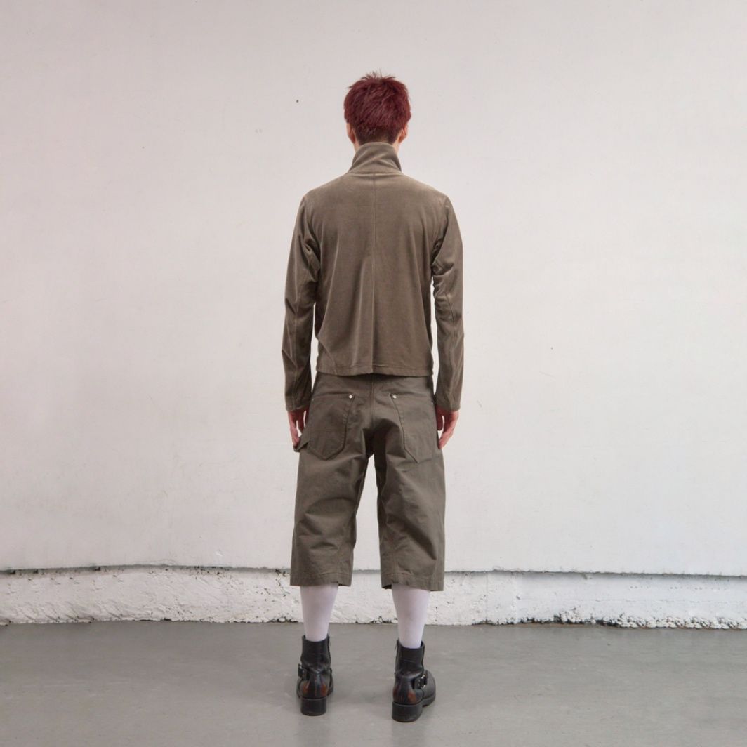 【残り一点】Curved Leg Double Knee Work Short Pants