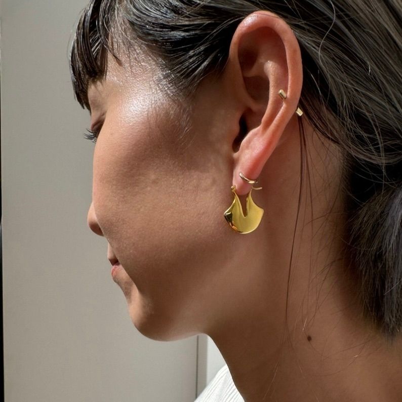 【残り一点】YU-KIN Rotus Slit Earrings(両耳用）