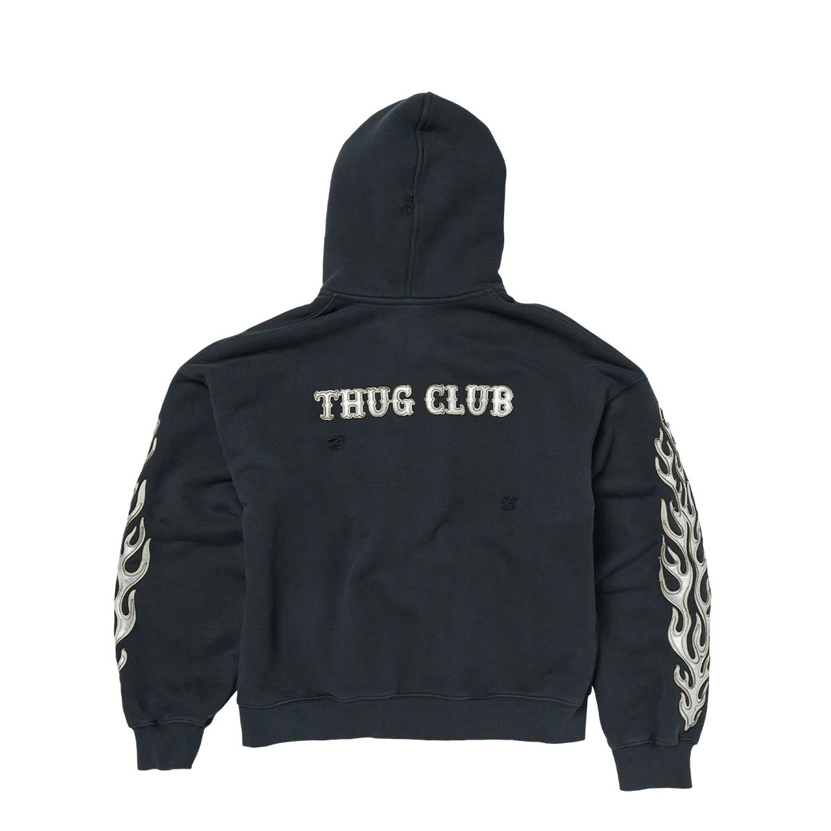 【残り一点】Leather Flame Hooded Zip Up