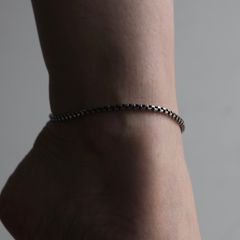 【お取り寄せ注文可能】Narrow Square Block Chain Anklet