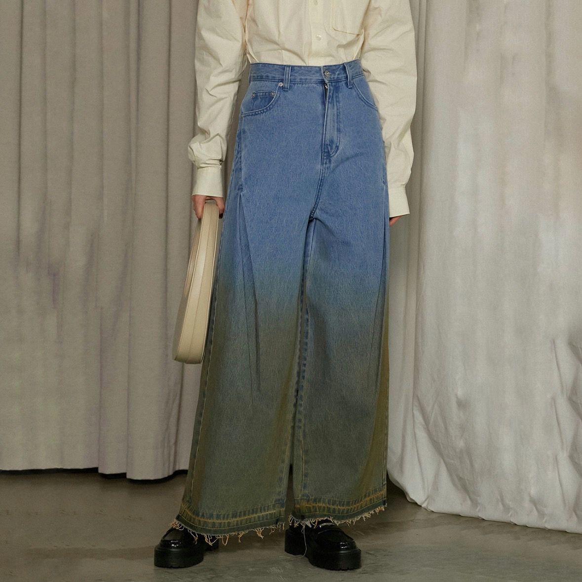 【残り一点】Gradation Wide Denim Pants