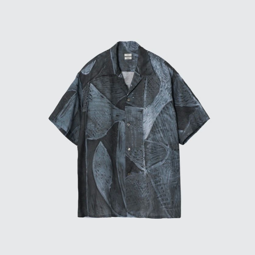 【残り一点】Printed Tencell Open Collar Shirt