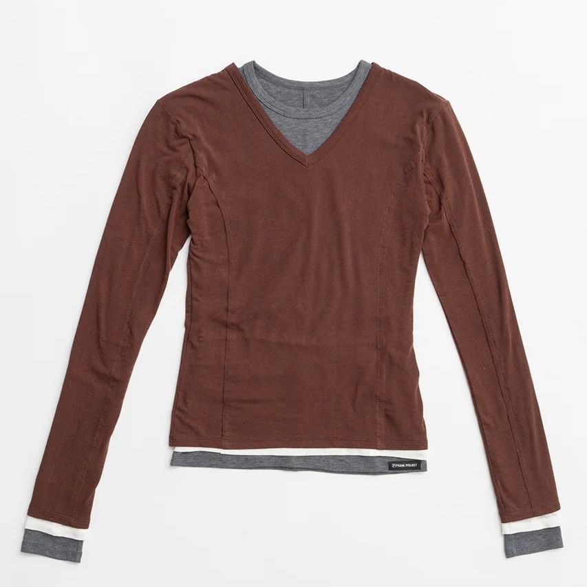 【残り一点】ダブルネックレイヤードトップ