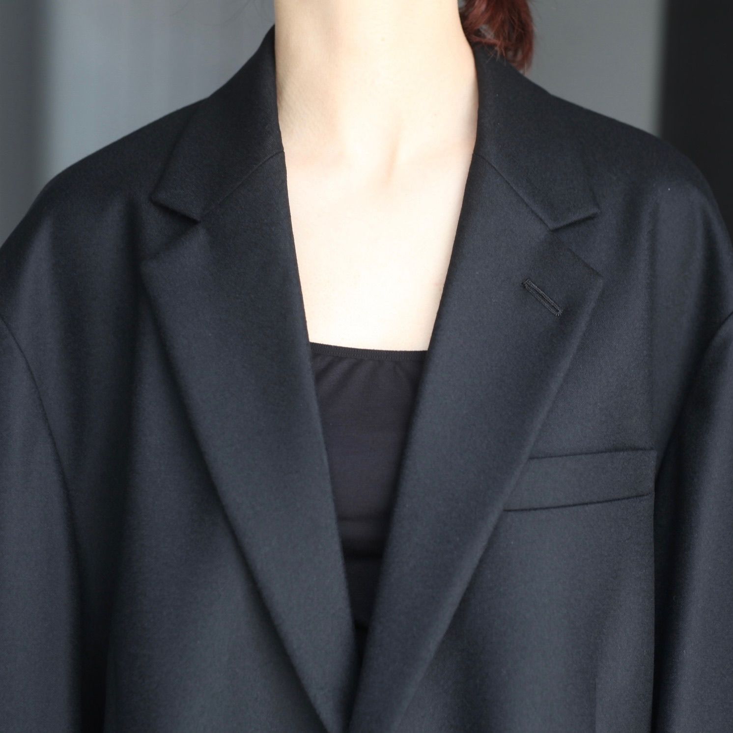 【残り一点】Wool Flannel Oversized Single Breasted Jacket