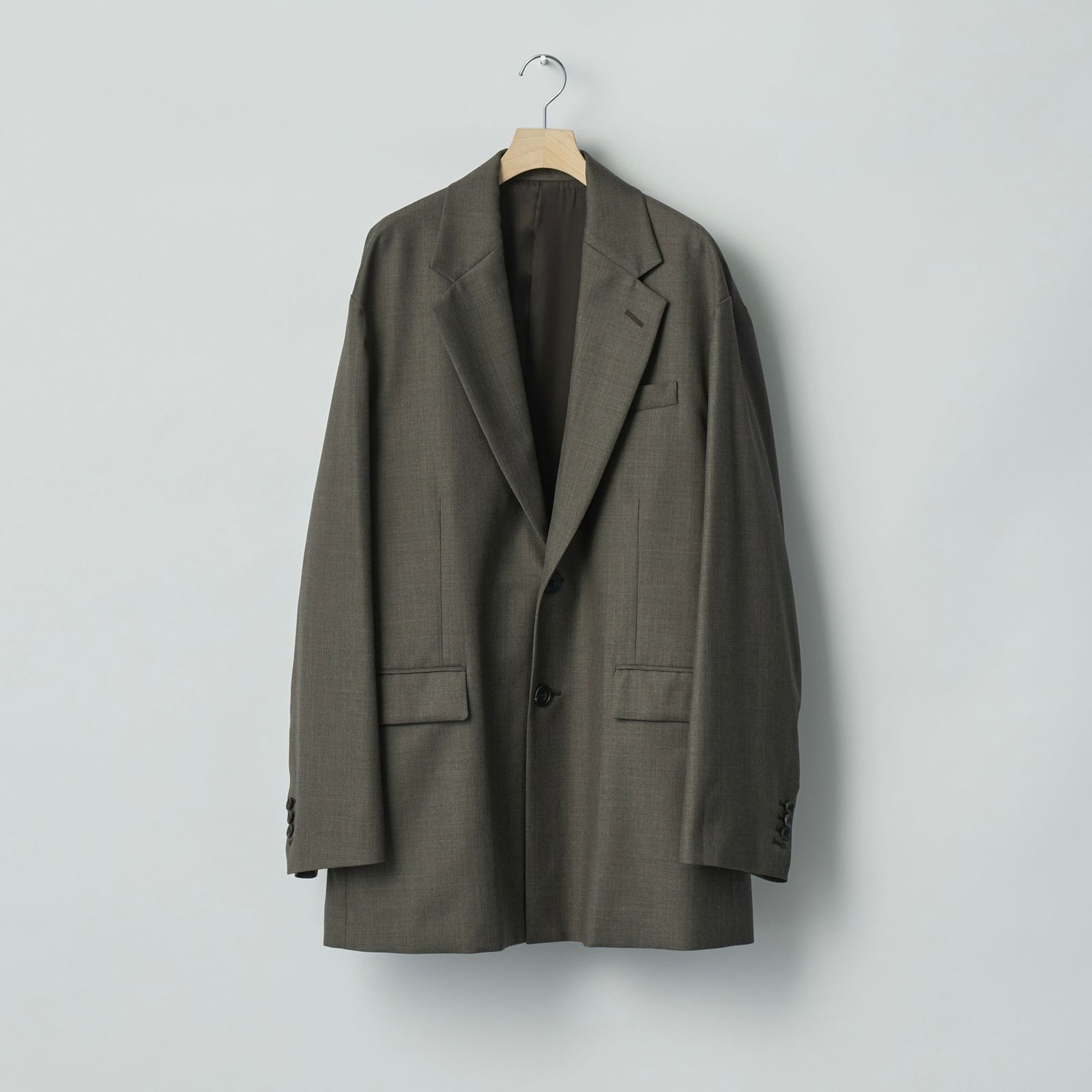 【残り一点】Extra Fine Wool Oversized Single Breast Long Jacket
