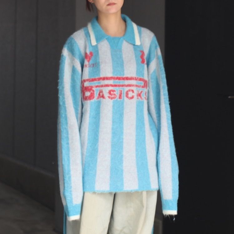 【残り一点】2way Football Stripe Knit