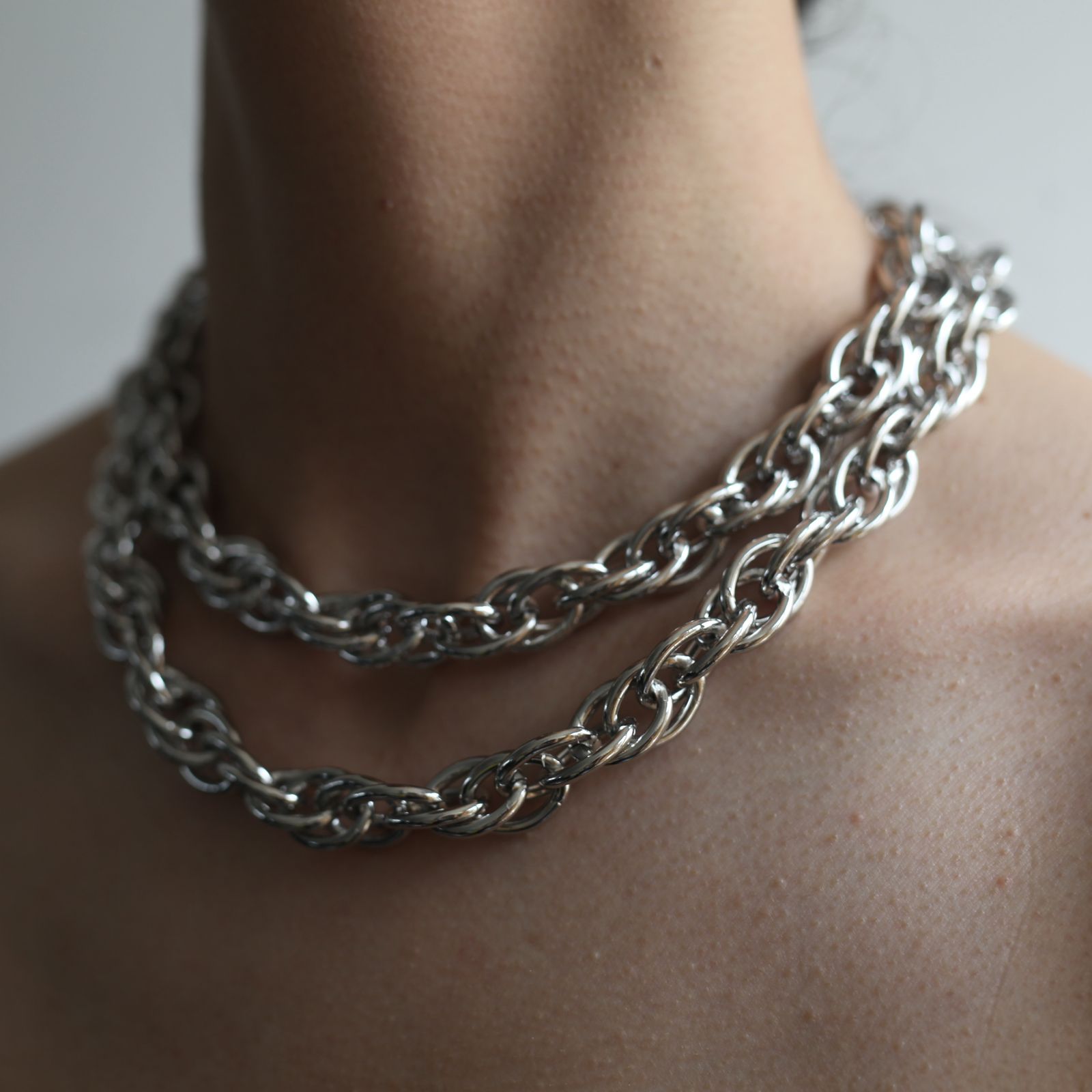 LITTLEBIG - 【再販売通知受付可能】W Chain Necklace(SILVER