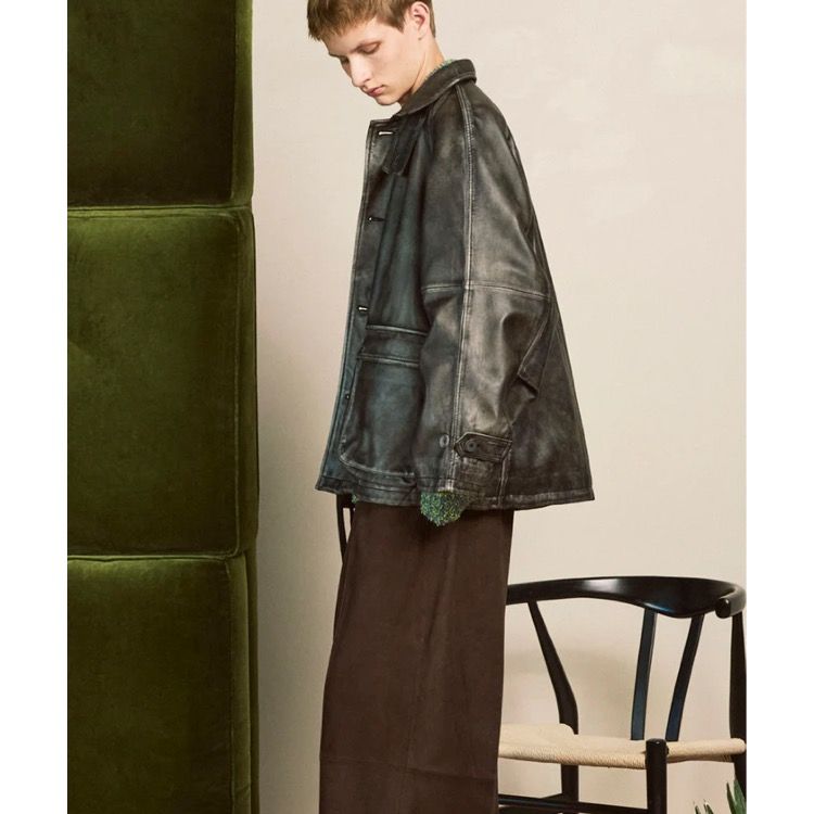 【残り一点】Sheep Leather Front Button Single Blouson