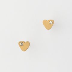 【お取り寄せ注文可能】YU-KIN Diamond Tiny Heart Earrings(両耳用）