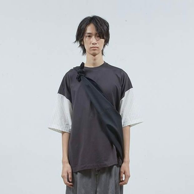 【残り一点】シャツ切替ワイドT