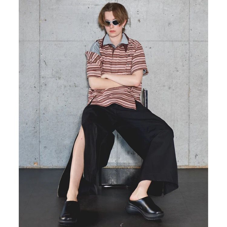 【残り一点】Asymmetry Zipper Curve Pants
