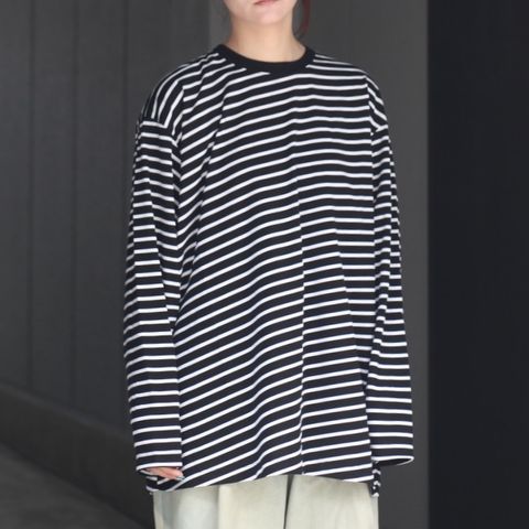 【残り一点】オーバーサイズボーダーL/S Tee