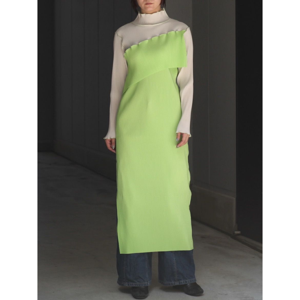 kotohayokozawa - 【残り一点】Spiral Wave Long Sleeve Dress