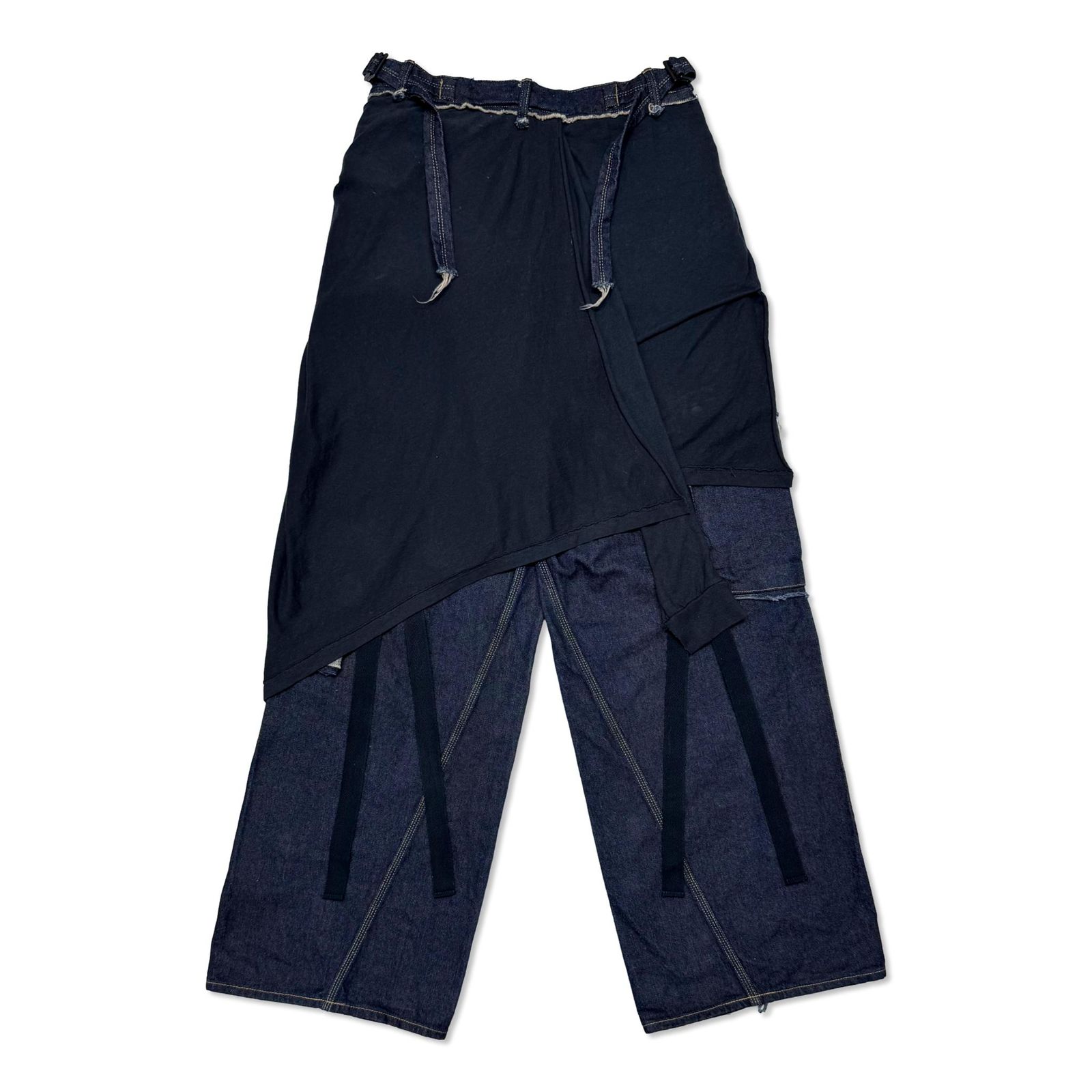 【残り一点】Slash Seam Twist Cargo Jeans with Wrapped(COALMINE RIGID)