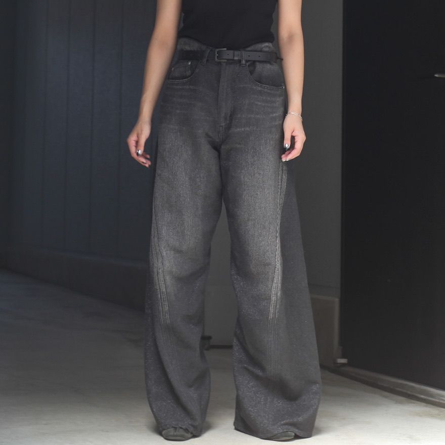 【残り一点】Glitter Twill 3D Twisted Wide Leg 5P Pants