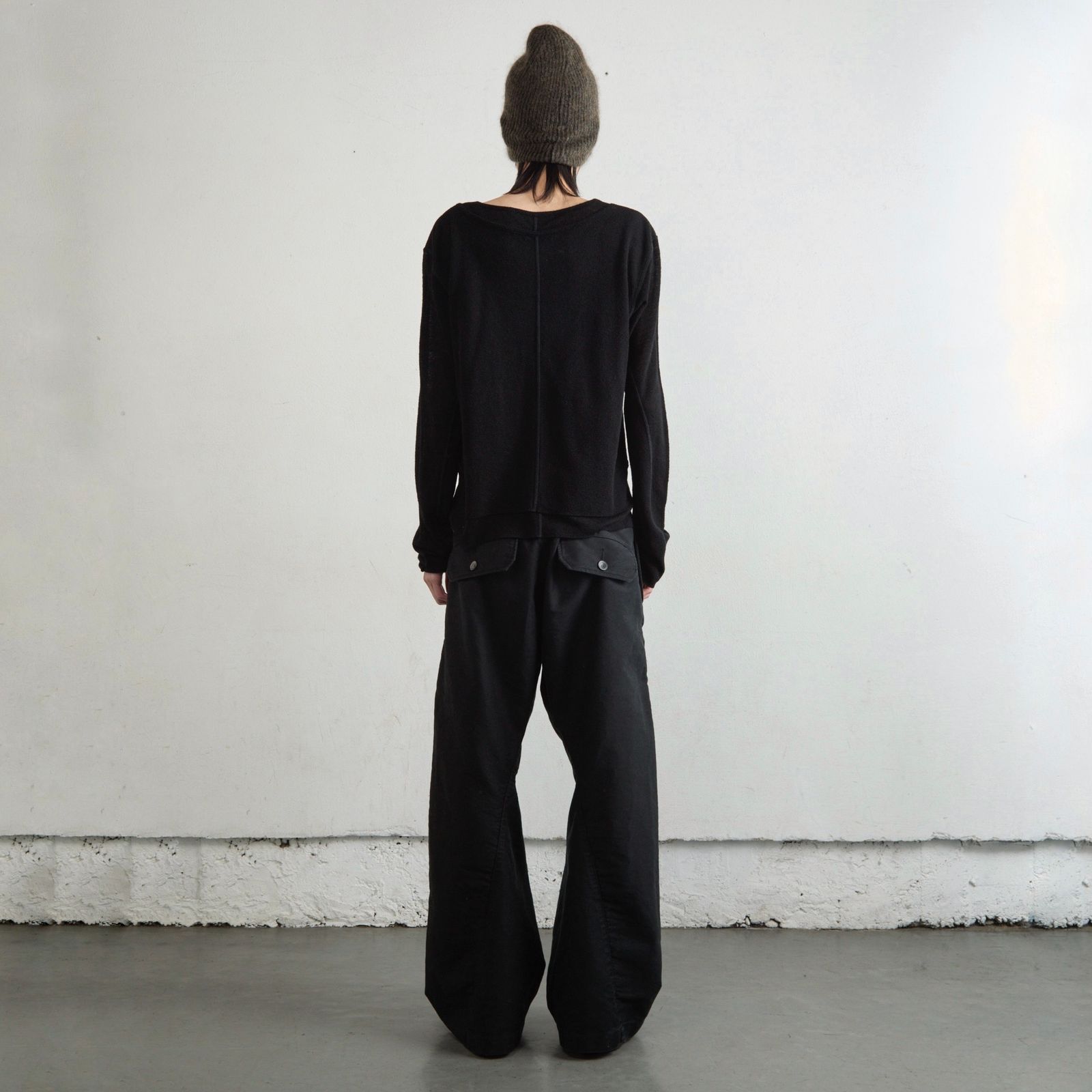 【残り一点】Double Layered Long Sleeve Henley T Shirt