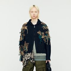 ANDERSSON BELL - 【残り一点】New Camouflage Zip Up Cardigan 