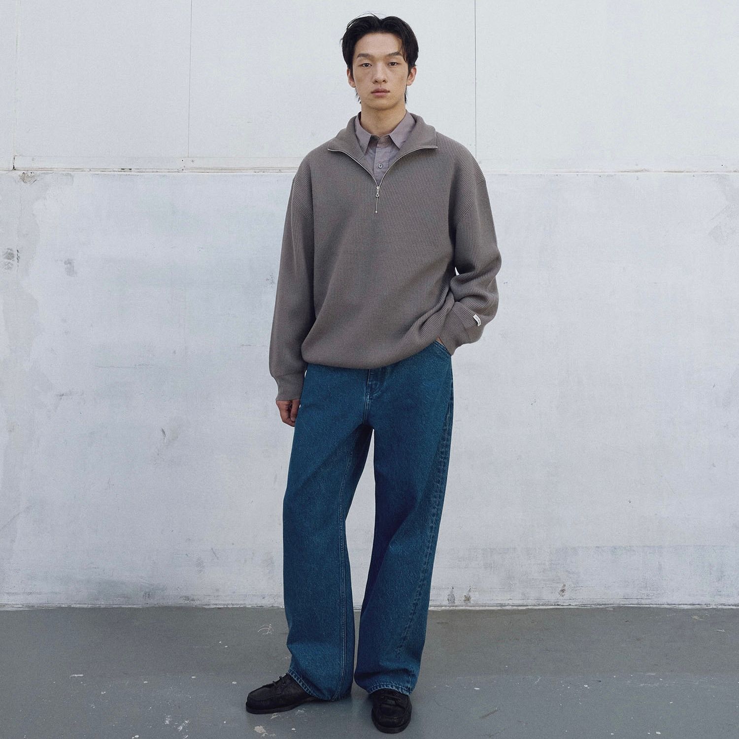 【残り一点】Volume Half Zip Up Knit
