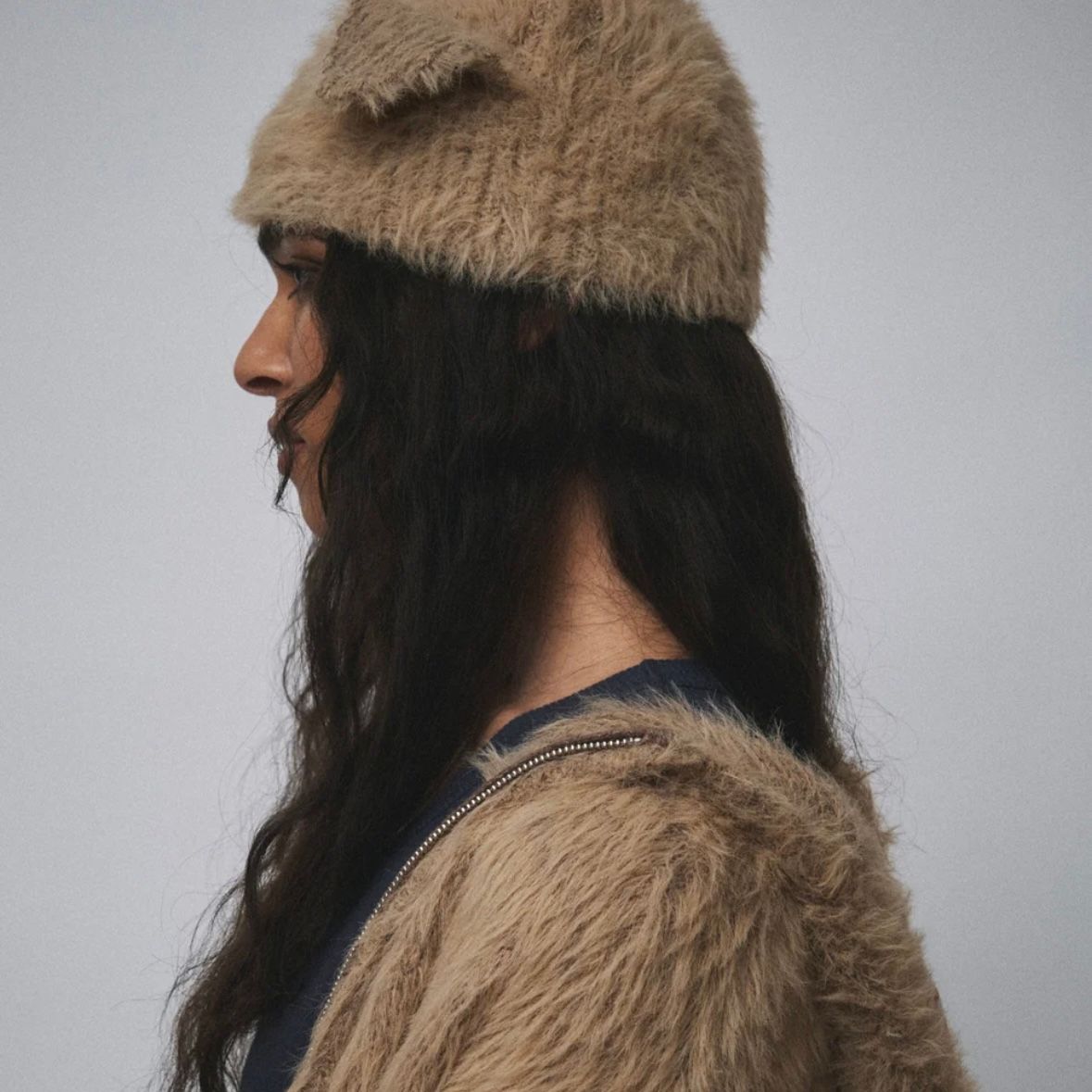 【残り一点】Fluffy Ears Rib Beanie