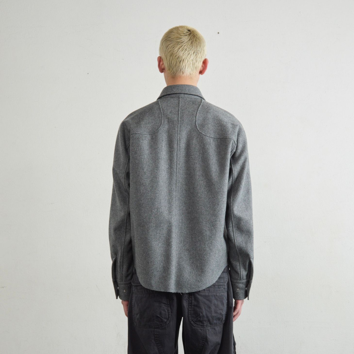 【残り一点】Wool Fly Front Long Sleeve Shirt