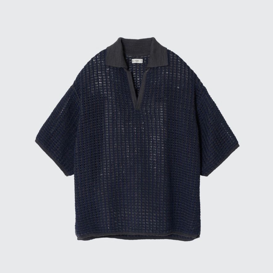 【残り一点】Mesh Knit Skipper Polo Shirt