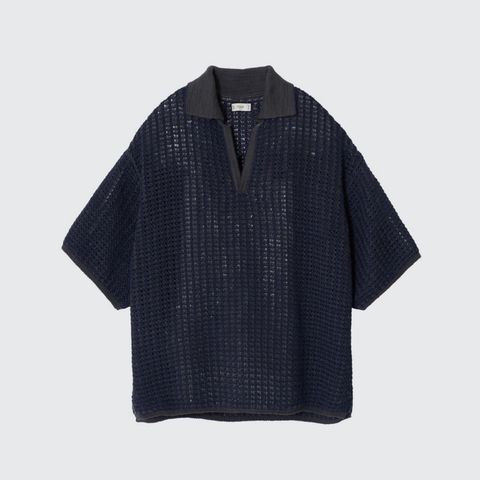 【残り一点】Mesh Knit Skipper Polo Shirt