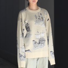 【残り一点】Newcommune Island Jaquard Knit