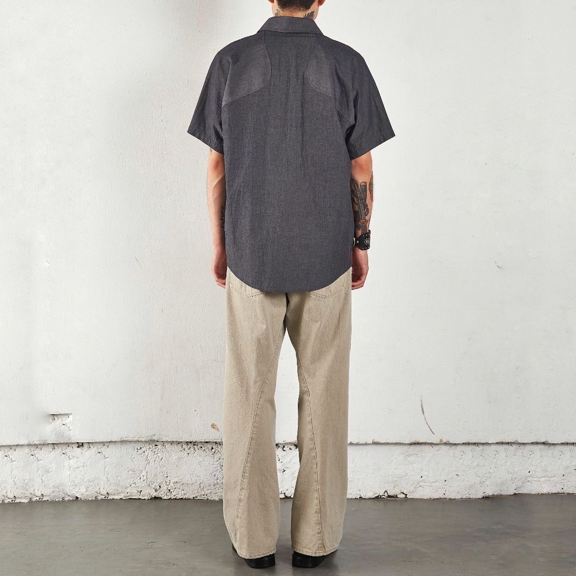 【残りわずか】3D Twisted Wide Leg Jeans