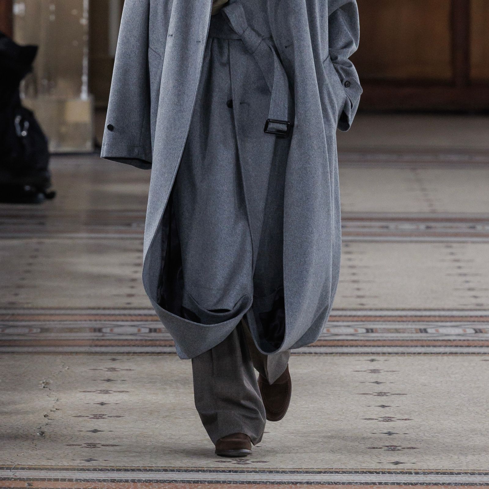 【残り一点】Extra Fine Wool Easy Long Wide Trousers