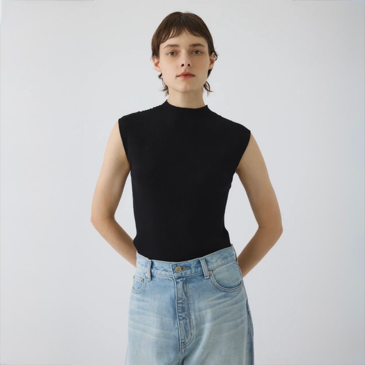 【残り一点】Washable Basic N/S Knit