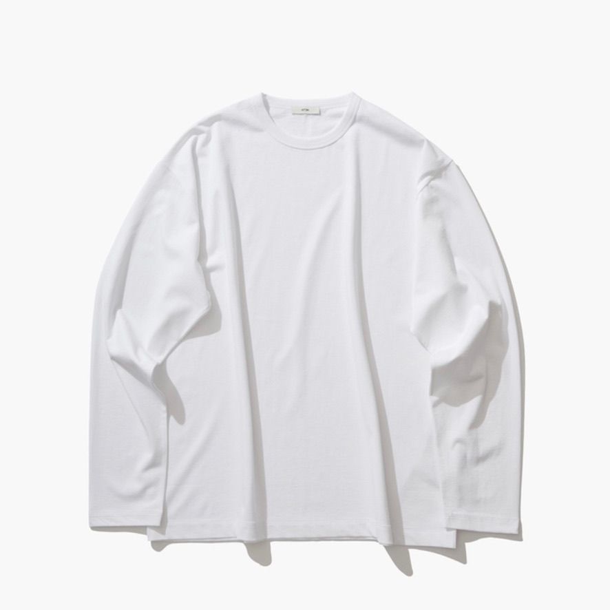 美品　ATON 黒 長袖Tシャツ DRY COTTON JERSEY | STANDARD LONG SLEEVE T-SHIRT – ATON