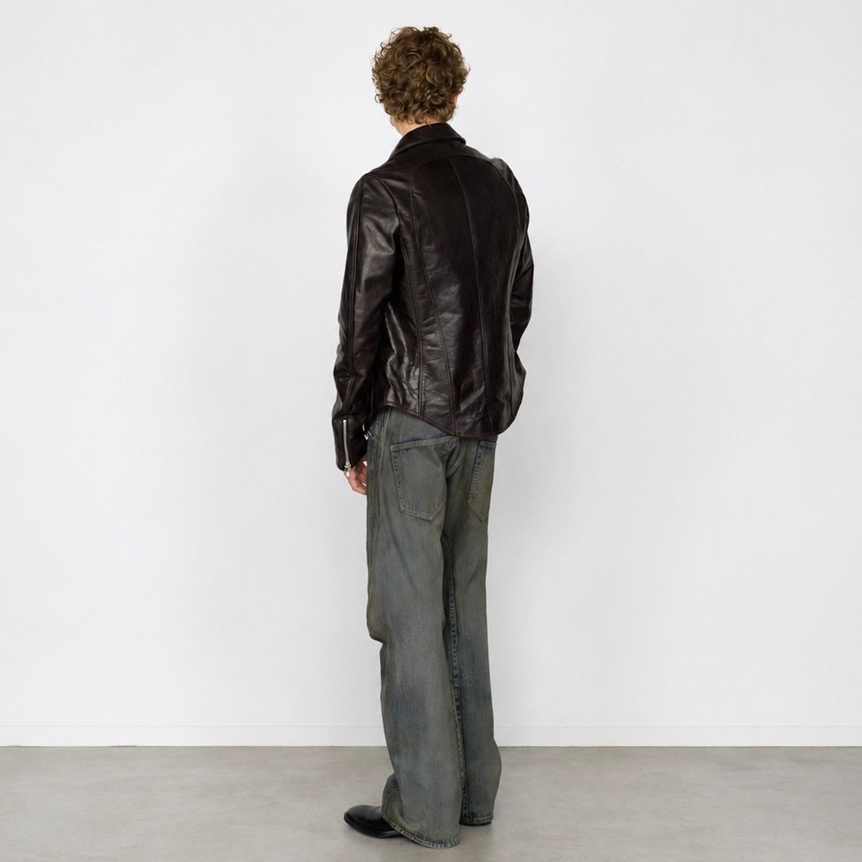 【残り一点】Zip Up Leather Shirt