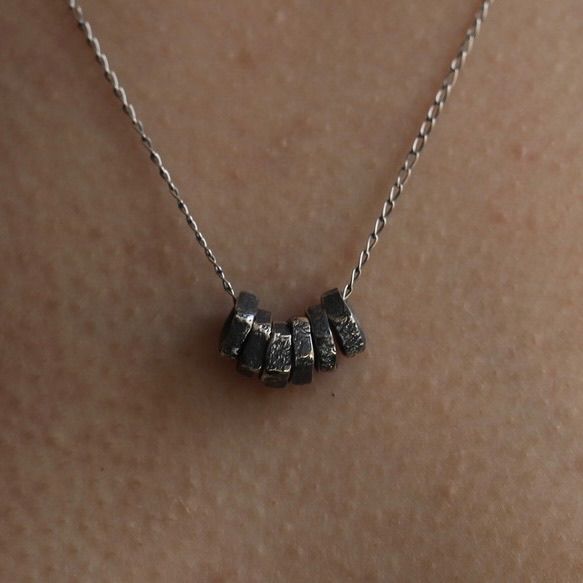 【お取り寄せ注文可能】Rock Beads Necklace 2(SILVER)