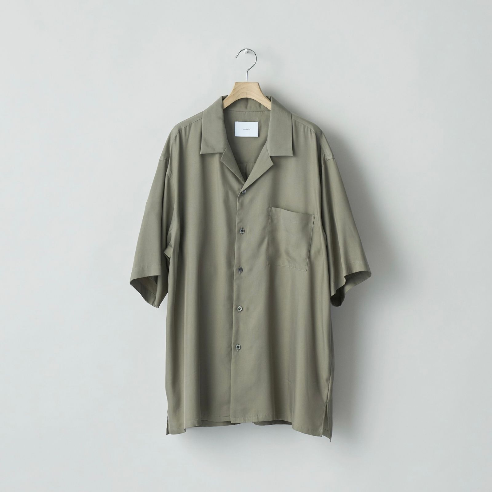 ssstein - 【残りわずか】Cupro Twill Oversized Open Collar S