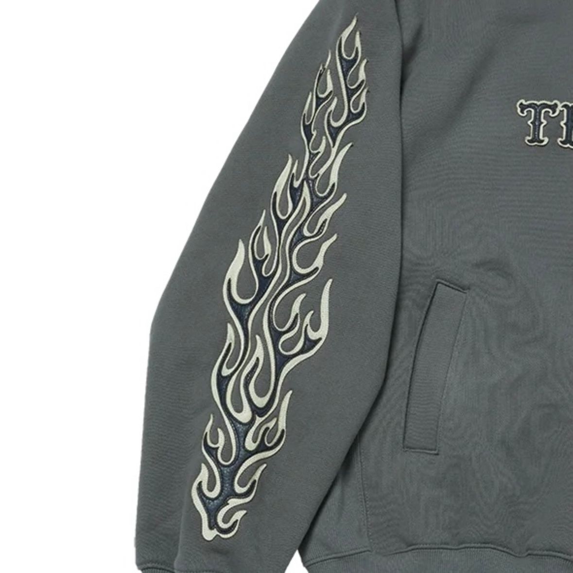 【残り一点】Leather Flame Hoodie