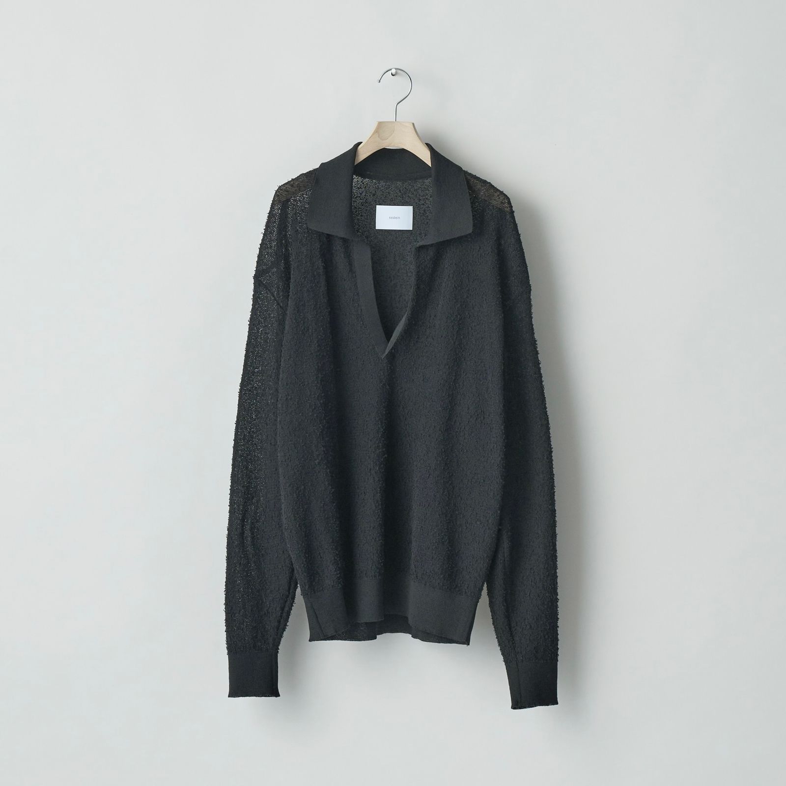 ssstein - 【再販売通知受付可能】Sheer Light Knit Skipper L/S ssstein - 【再販売通知受付可能】Sheer Light Knit Skipper L/S